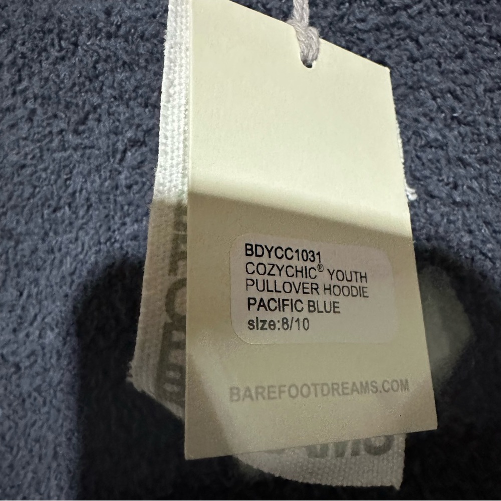 NWT Barefoot Dreams Men's CozyChic® Youth Hoodie 8/10 - Picture 5 of 7
